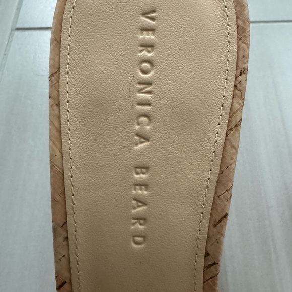 NEW Veronica Beard Dali Cork Wedge Sandal Mules 10.5 Neutral Minimalist - Picture 13 of 13